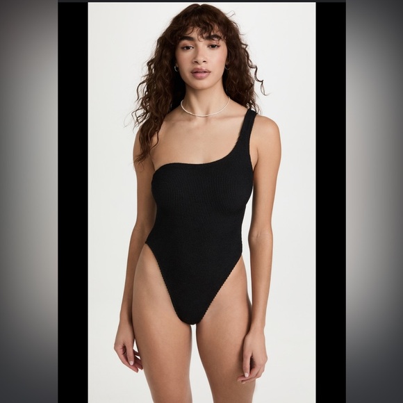 NWT! Good American Always Fits One Shoulder Bodysuit in Black‎ Size XS - Picture 5 of 9